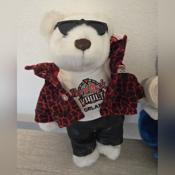 Hard Rock Cafe Orlando Vault Plush Teddy Bear & Blue Bear Memphis - Picture 2 of 6